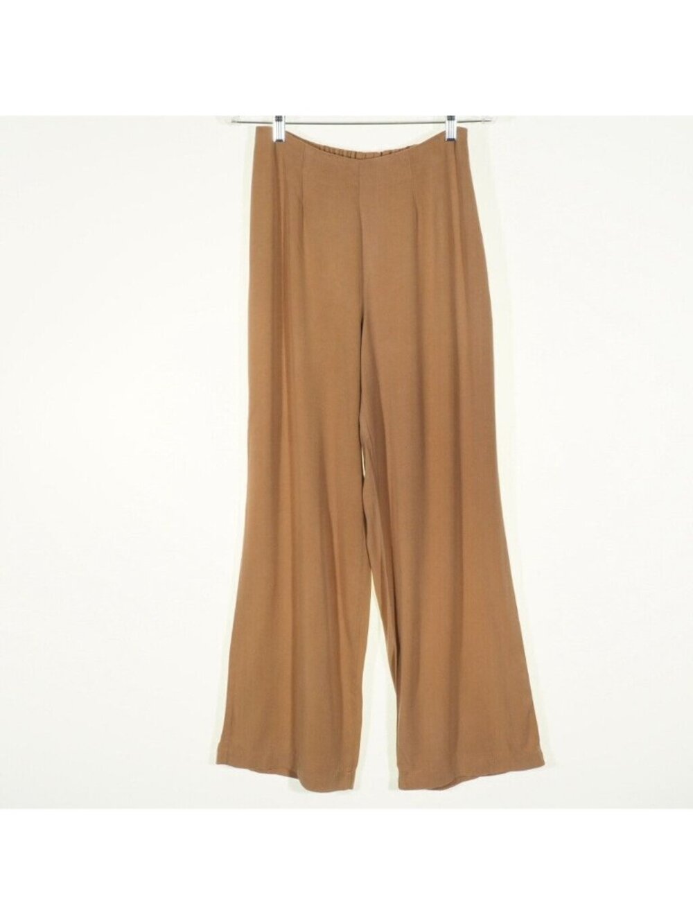 Monterey Bay Womens Pants Size 8 Wide Leg Chamise Feel Beige Side Zip